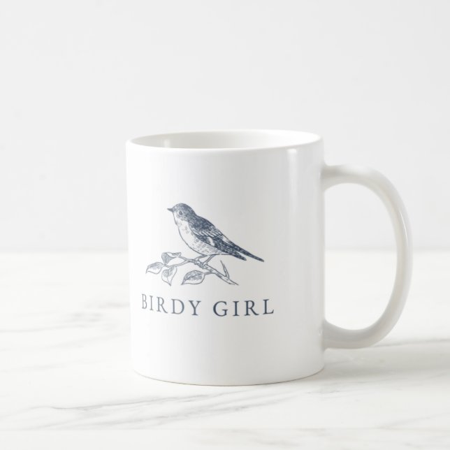 Birdy Girl Bird lover Coffee Mug  (Right)