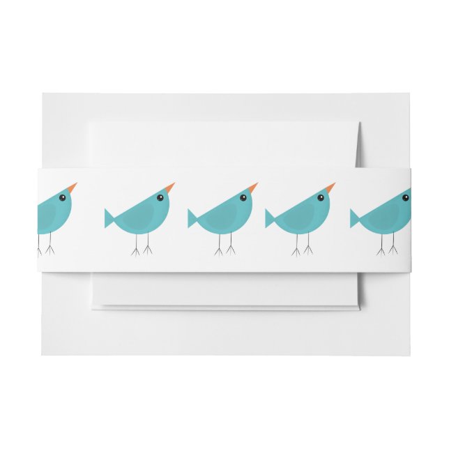 Birdy  invitation belly band (Front Example)