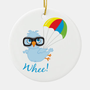 Birdy Parachute Ceramic Tree Decoration