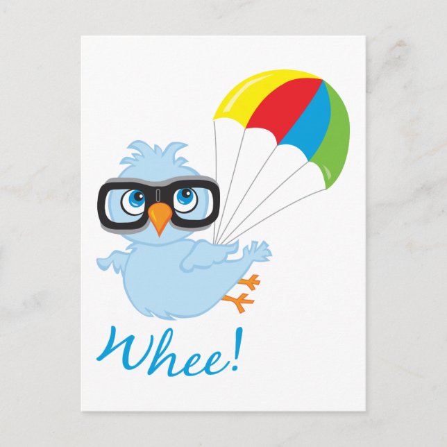 Birdy Parachute Postcard (Front)