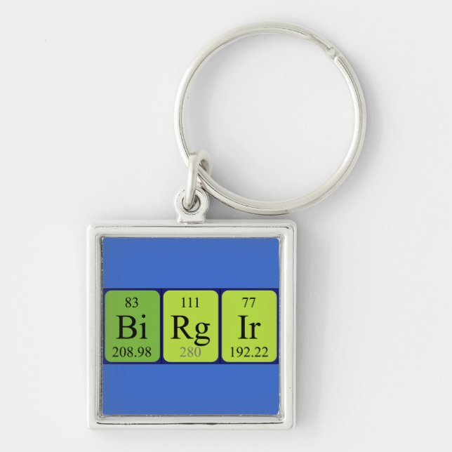 Birgir periodic table name keyring (Front)