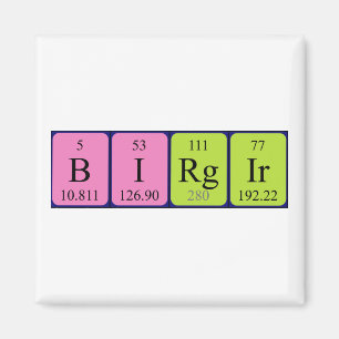 Birgir periodic table name magnet