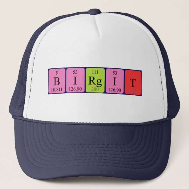 Birgit periodic table name hat (Front)