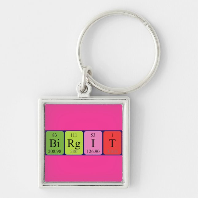 Birgit periodic table name keyring (Front)