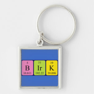 Birk periodic table name keyring