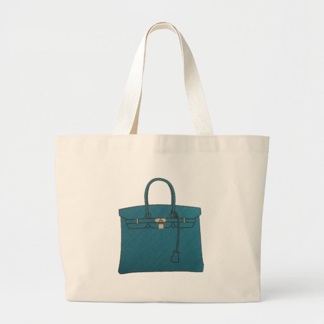 Birkin Tote Bag Blue (Front)