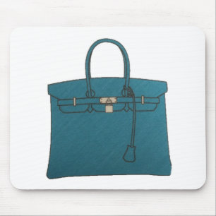 Birkin Tote Bag Blue Mouse Mat