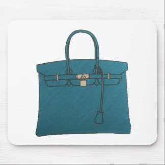 Birkin Tote Bag Blue Mouse Mat