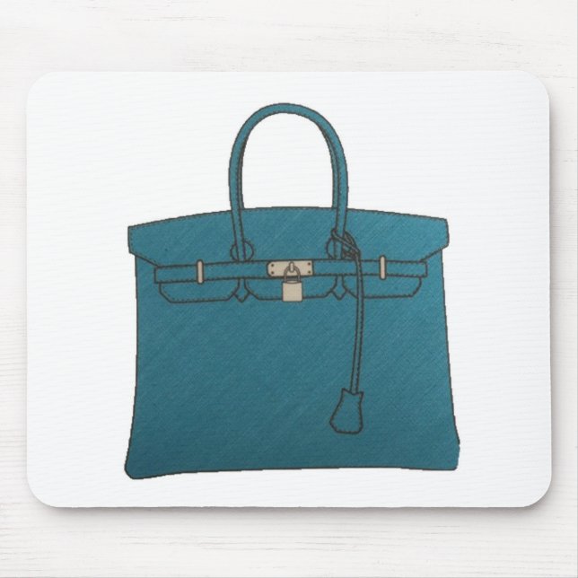 Birkin Tote Bag Blue Mouse Mat (Front)