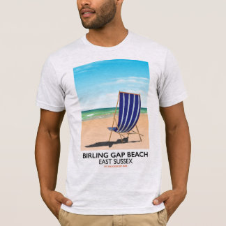 Birling Gap Bea, East Sussex vintage travel poster T-Shirt