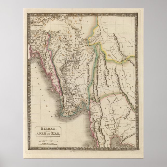 Birmah, Anam, Siam, Thailand Poster (Front)