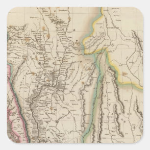 Birmah, Anam, Siam, Thailand Square Sticker