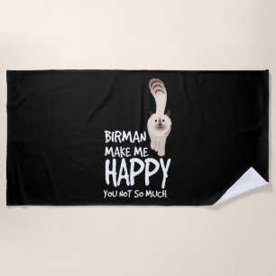 Birman Cat Beach Towel