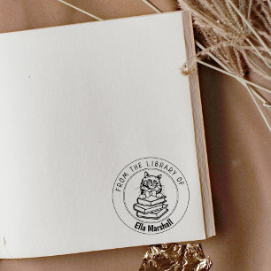 Birman Cat, Book From the Library Of   Rubber Stamp