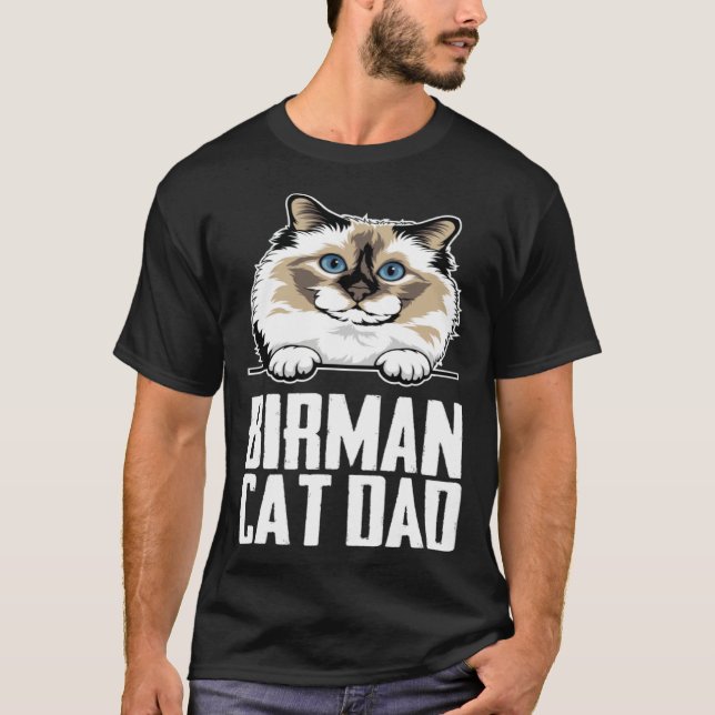 Birman cat dad T-Shirt (Front)