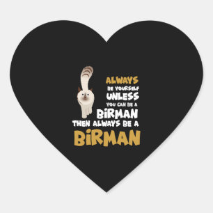 Birman Cat Heart Sticker