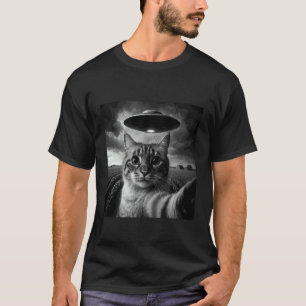 Birman Cat Selfie with UFO T-Shirt
