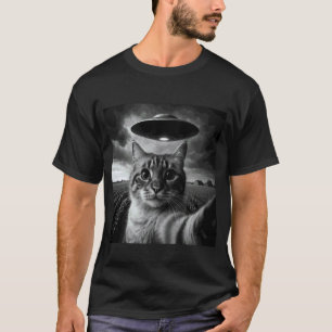 Birman Cat Selfie with UFO T-Shirt