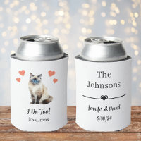 Birman Cat Wedding Can Cooler Favour