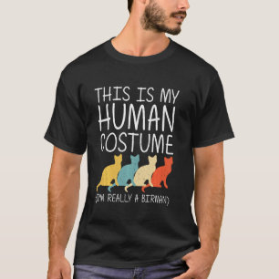 Birman Halloween Human Costume Feline Cat Pet Easy T-Shirt