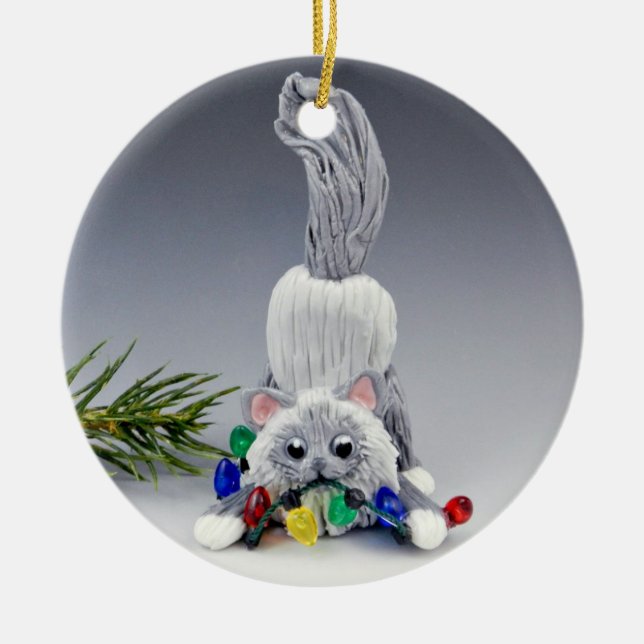 Birman Ragdoll Cat Ceramic Ornament (Front)