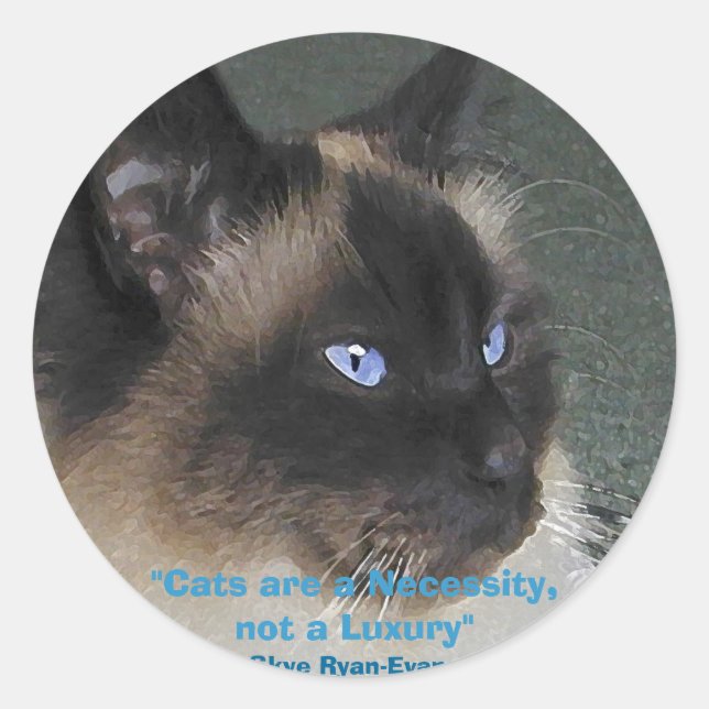 BIRMAN RAGDOLL CAT Collection Classic Round Sticker (Front)