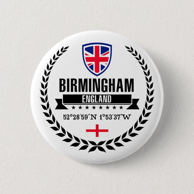 Birmingham 6 Cm Round Badge (Front)