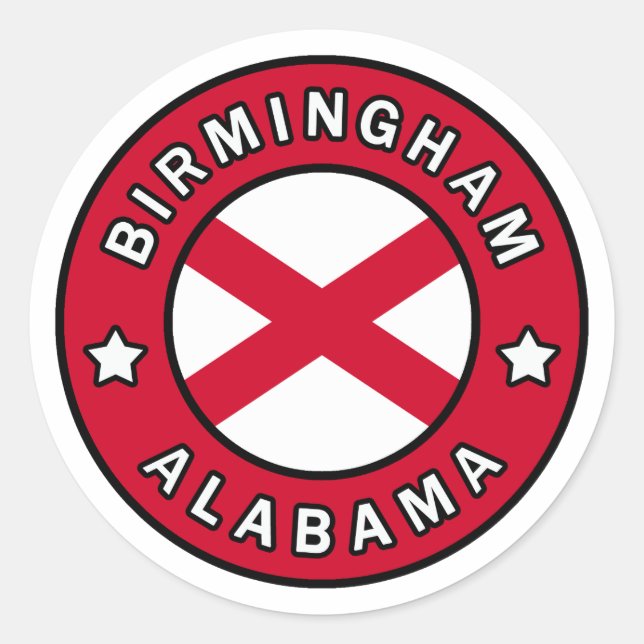 Birmingham Alabama Classic Round Sticker (Front)