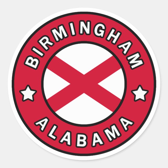 Birmingham Alabama Classic Round Sticker (Front)