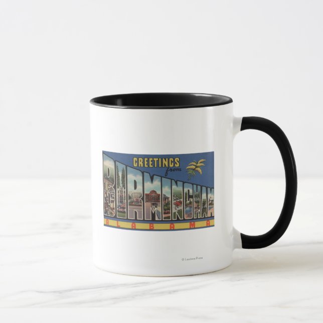 Birmingham, Alabama - Large Letter Scenes Mug (Right)