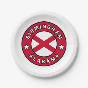 Birmingham Alabama Paper Plate