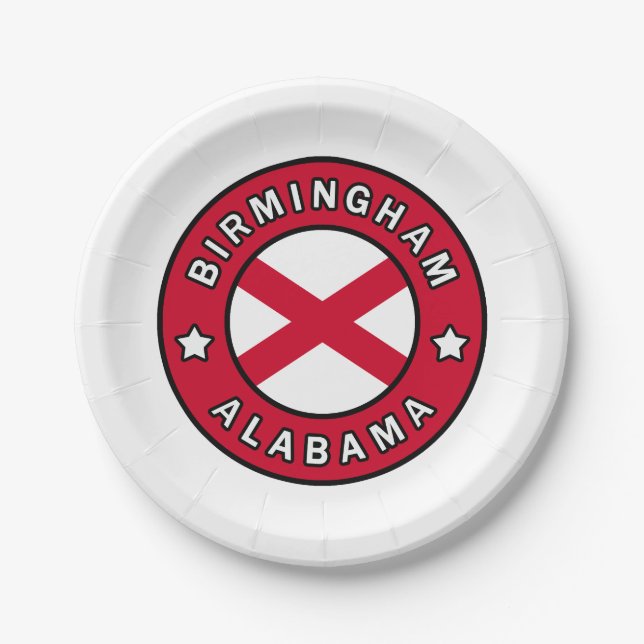 Birmingham Alabama Paper Plate (Front)