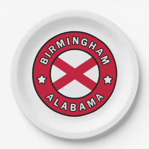 Birmingham Alabama Paper Plate