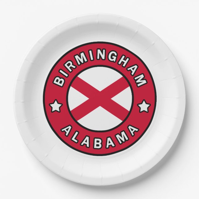 Birmingham Alabama Paper Plate (Front)