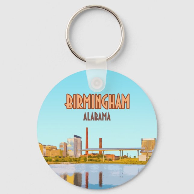 Birmingham Alabama Railroad Park Downtown Key Ring (Front)