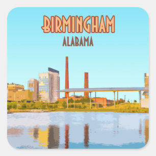 Birmingham Alabama Railroad Park Downtown Square Sticker
