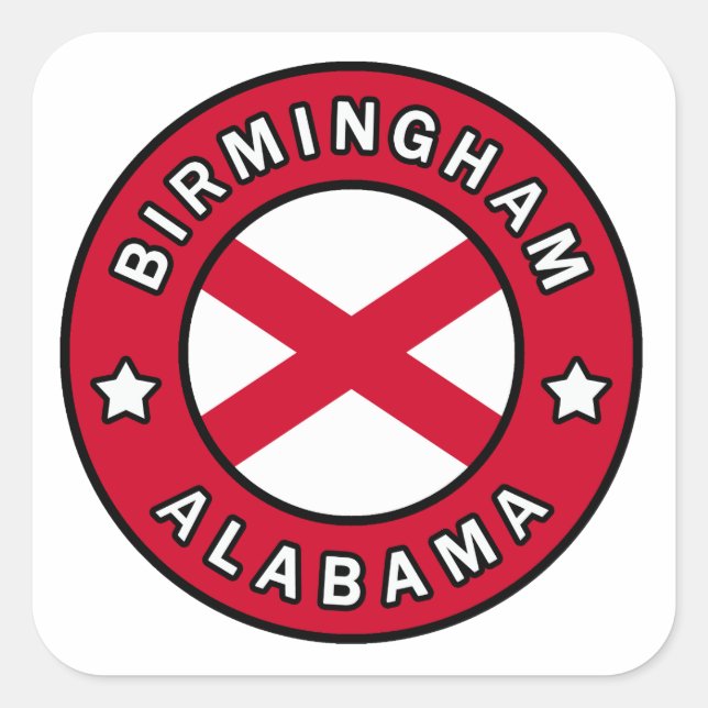 Birmingham Alabama Square Sticker (Front)