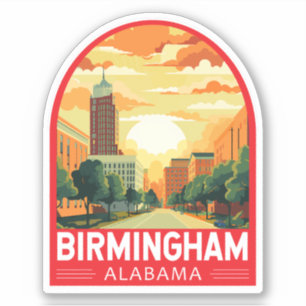 Birmingham Alabama Travel Art Emblem