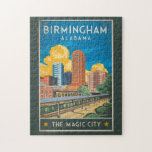 Birmingham Alabama Travel Art Vintage Jigsaw Puzzle<br><div class="desc">Birmingham retro vector travel design. Birmingham is a leading industrial centre in the South. It's also home to a vibrant cultural scene,  with world-class museums and art galleries,  urban festivals,  and the industrial district of Digbeth.</div>