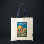 Birmingham Alabama Travel Art Vintage Tote Bag<br><div class="desc">Birmingham retro vector travel design. Birmingham is a leading industrial centre in the South. It's also home to a vibrant cultural scene,  with world-class museums and art galleries,  urban festivals,  and the industrial district of Digbeth.</div>