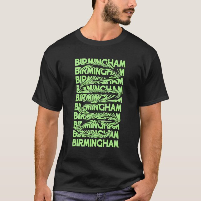 Birmingham Alabama Vintage Psychedelic T-Shirt (Front)