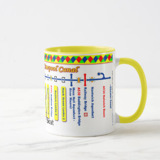 Birmingham and Liverpool Canal Route Map Mug