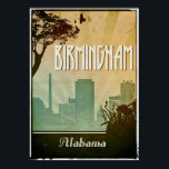 Birmingham  Art Deco Design City Poster artwork<br><div class="desc">A perfect retro travel poster for anyone in love with Birmingham Alabama</div>
