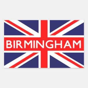 Birmingham : British Flag Rectangular Sticker