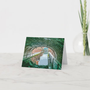 Birmingham canal tunnel view greeting card