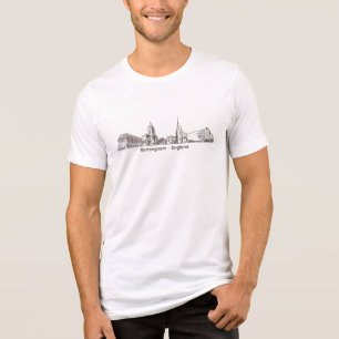 Birmingham England Hand Drawn Illustration Tri-Blend Shirt