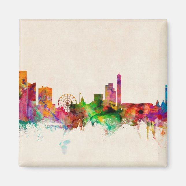 Birmingham England Skyline Cityscape Magnet (Front)