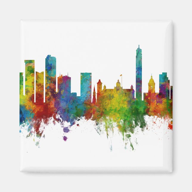 Birmingham England Skyline Magnet (Front)