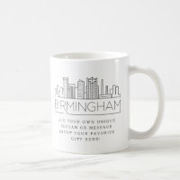 Birmingham Stylised Skyline | Custom Slogan