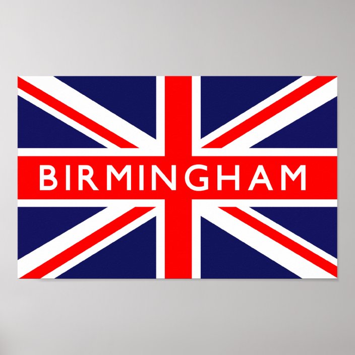 Birmingham UK Flag Poster | Zazzle.co.uk